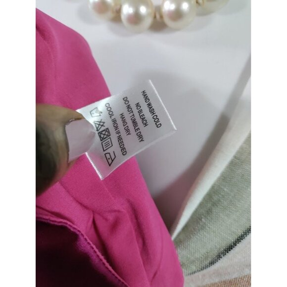 Superdown Twee With Bow Detail Pink Satin Mini Rissa Wrap Skirt Size Medium - Picture 7 of 13